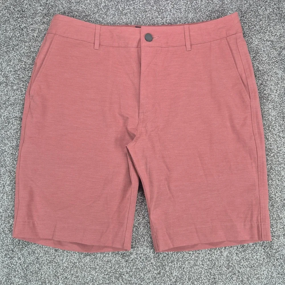 Faherty Belt Loop All Day Shorts Mens 32 Pink Hybrid Stretch 9